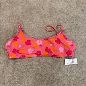 PacSun Pink Floral Bikini Top